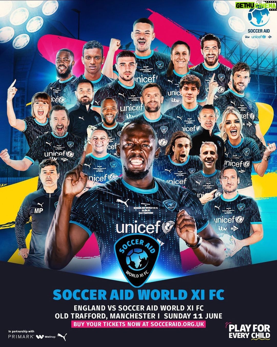 Usain Bolt Instagram - Ready.. Are you? @socceraid 🥅⚽️🏟️ Manchester, United Kingdom