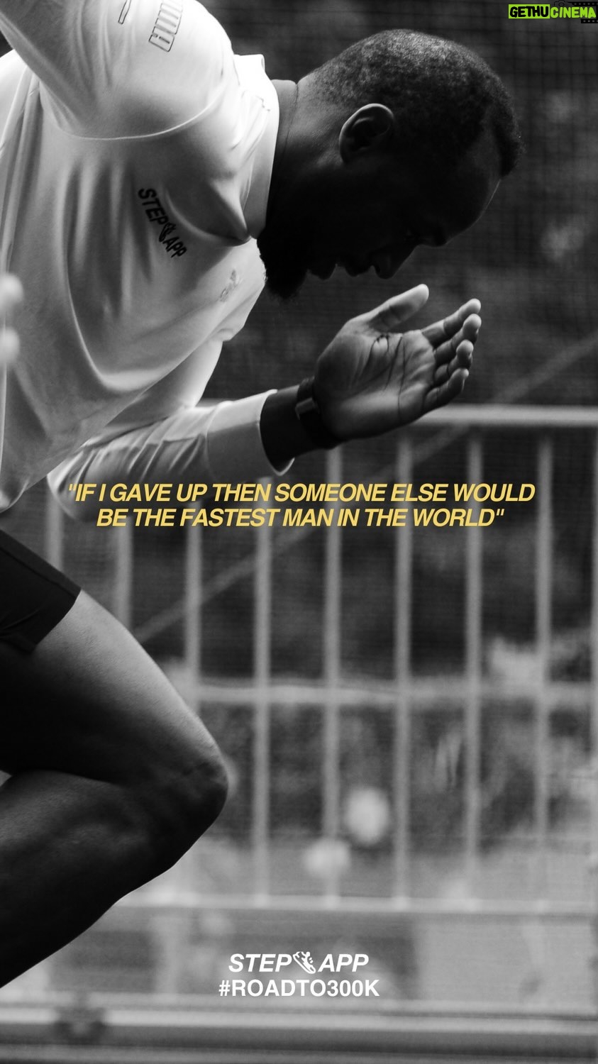 Usain Bolt Instagram - 🙌 Hey Steppers! How are you doing on the Road to 300K challenge? Watch Step App’s global ambassador @Usain Bolt log thousands of steps every day! Show us in the comments how you do in this challenge! #movetoearn #stepapp #running