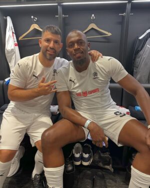 Usain Bolt Instagram - CONMEBOL game yesterday #legends 🏃🏿‍♂️⚽️