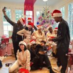 Usher Instagram - Without further ado, Happy Holidays from the Raymond’s 🎅🏾🎄🎁
