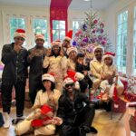 Usher Instagram - Without further ado, Happy Holidays from the Raymond’s 🎅🏾🎄🎁