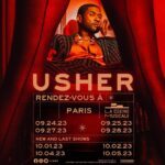 Usher Instagram - Écoute-moi bien, PARIS! Guess what…I’m coming just for u! I’m excited to take u on the journey of ‘Rendez-Vous à Paris’ this September 2023. Tickets are on sale NOW✨bisou bisou ✨