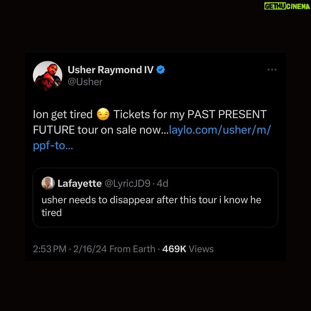 Usher Instagram - #COMINGHOME debuted at #1 on Top Album Sales Charts!!! 📈 PAST PRESENT FUTURE Tour tickets are damn near sold out!! Get that presale code 🎟️ Added in EU/UK to make sure U know I ain’t forget bout y’all!! 🫶🏾 And y’all got my “glitch” move aka ticking popping off on TikTok 😂 Love y’all mannn