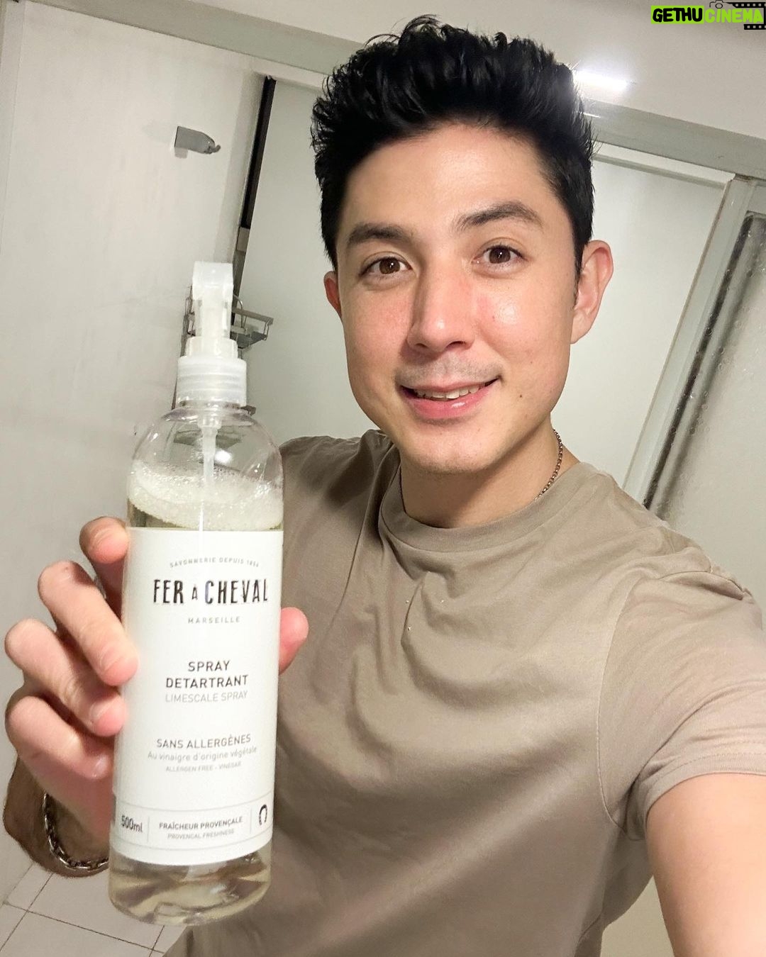 Uyan Tien Instagram - 最近都拿南法🇫🇷 Fer à cheval 法拉夏南法莊園 的【除垢清潔噴霧】來把家裡噴噴擦一擦的好乾淨!看看前後的照片! (⁎⁍̴̛ᴗ⁍̴̛⁎)😝