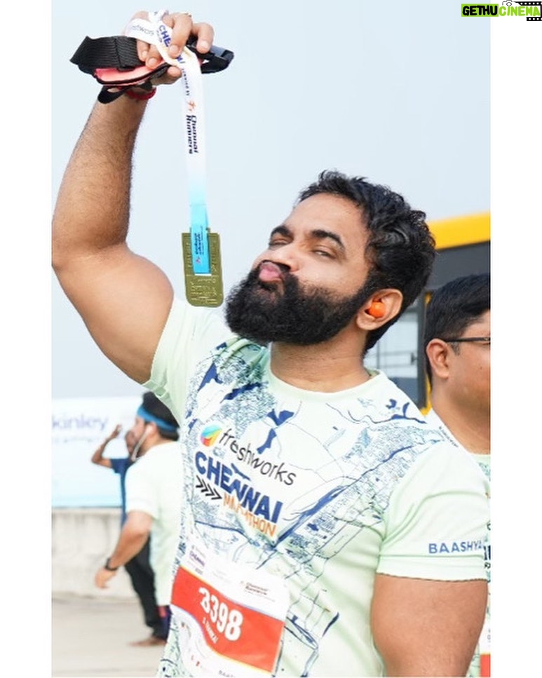 VJ Thanigai Instagram - #chennaimarathon #2023 #runner #goodstart #hopeforthebest #stayfit 🏃♂️💪