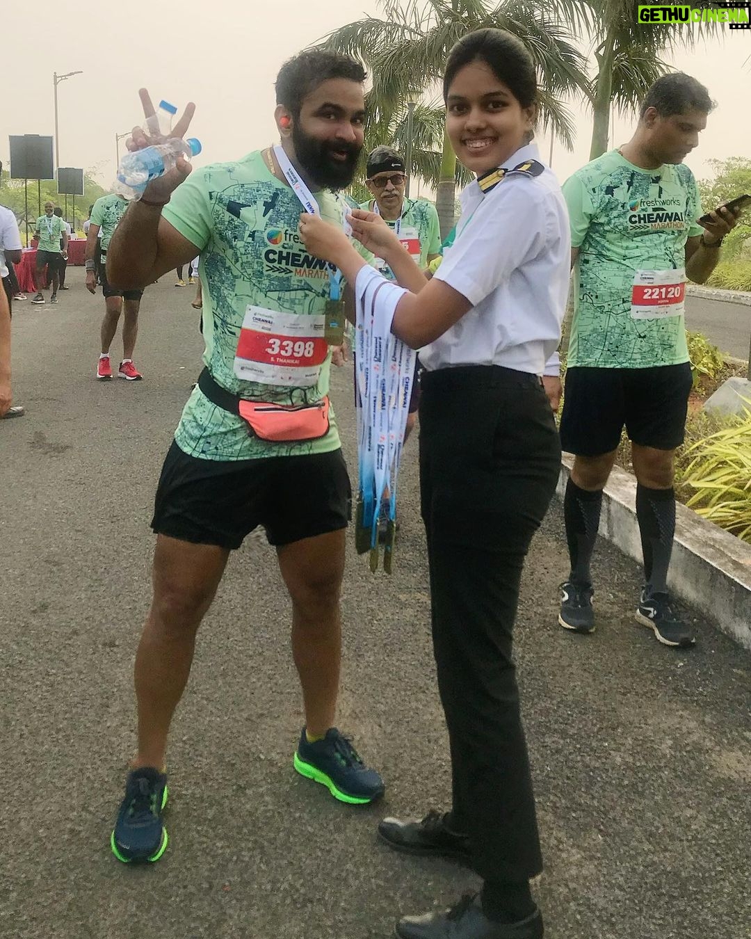 VJ Thanigai Instagram - #chennaimarathon #2023 #goodstart #firstmarathonoftheyear #goodvibes #staypositive #stayfit 💪🏃♂️🔥 ECR