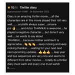 VJ Thanigai Instagram - #diary #imdb #review ❤️🙏 Now streaming on @ahatamil 🥰