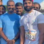 VJ Thanigai Instagram – Another Marathon Medal from Honorable Minister @murugan_tnbjp Chennai coastal cleanup Awerness Run 🏃‍♂️🙏 @prime_runners_club_ Besant nagar beach, Chennai
