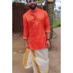 VJ Thanigai Instagram – #candid #treditional #familyfunction 🧡 

Thanks brother 📸 @ashik_jaffer @diamond_weddingcompany 🥰