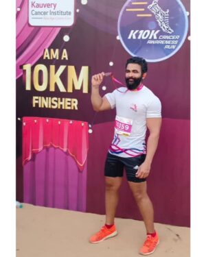VJ Thanigai Instagram - Kauvery cancer Awerness Run #10km #run #stayfit #stayhealthy ❤️🏃‍♂️💪