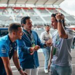 Vadhir Derbez Instagram - Great having @michaelronda and @vadhird join us in the garage today 🙌 Encantados de tener a @michaelronda y @vadhird de visita en el garaje esta tarde 🙌 #WeAreWilliams #F1 #Formula1 #MexicoGP