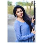 Vaishnavi Arulmozhi Instagram - Wearing one of my fav cotton Anarkali kurti from @angaadai ...Totally in love with it ❤️ Thanku @angaadai for this pastel blue kurti ☺️ . . #vaishnavi #vaishnaviarulmozhi
