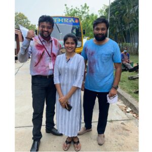Vaishnavi Arulmozhi Instagram - Raththa aaru scene from the sets of #naanmirugamaimaara @sasikumardir @anchor_azhar