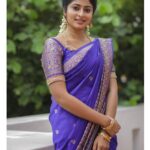 Vaishnavi Arulmozhi Instagram - 💙💙💙 Saree: @srisaicollections9 Blouse: @vastram_theethniccouture 📸: @storiesbysidhu #vaishnavi #vaishnaviarulmozhi