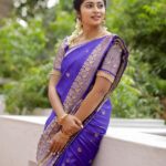 Vaishnavi Arulmozhi Instagram - 💙💙💙 Saree: @srisaicollections9 Blouse: @vastram_theethniccouture 📸: @storiesbysidhu #vaishnavi #vaishnaviarulmozhi