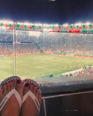 Vanesha Prescilla Instagram - nonton bola ceritanyaa ahahahha such a fun experience💖⚽️🇧🇷