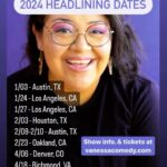 Vanessa Gonzalez Instagram - ✨2024 Headlining Dates✨ Catch me in a city near you! 💋 Get your tickets at vanessacomedy.com #standupcomedy #comedy