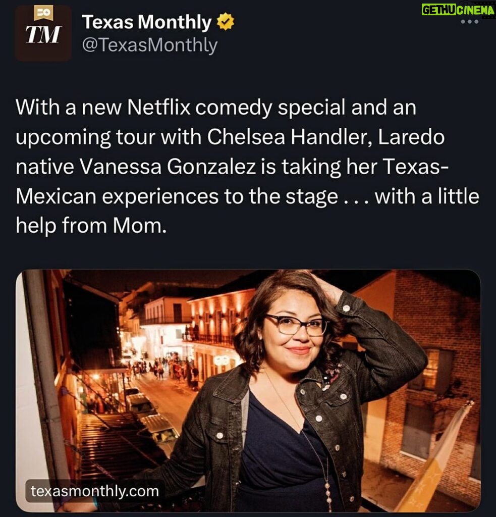 Vanessa Gonzalez Instagram - THANK YOU SO MUCH @texasmonthly and @cynthiadrake for this great write up!!! 🙏🏽🥹💖🫶🏽 🔗 Link to the full article in my STORIES 💋 #comedy #standup #laredo #puro956