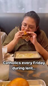 Vanessa Gonzalez Instagram - Please forgive me 🙏🏽😅 #lent #catholicsbelike #comedy #funny #fridays