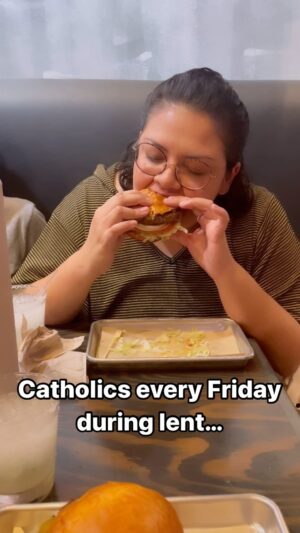 Vanessa Gonzalez Instagram - Please forgive me 🙏🏽😅 #lent #catholicsbelike #comedy #funny #fridays