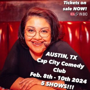 Vanessa Gonzalez Instagram - 🤠 AUSTIN 🤠 I’ll be headlining @capcitycomedy in FEBRUARY! 5 SHOWS! Tickets are on sale NOW 🥳🥳🥳

Ticket link in bio 💋

📸 @danyo