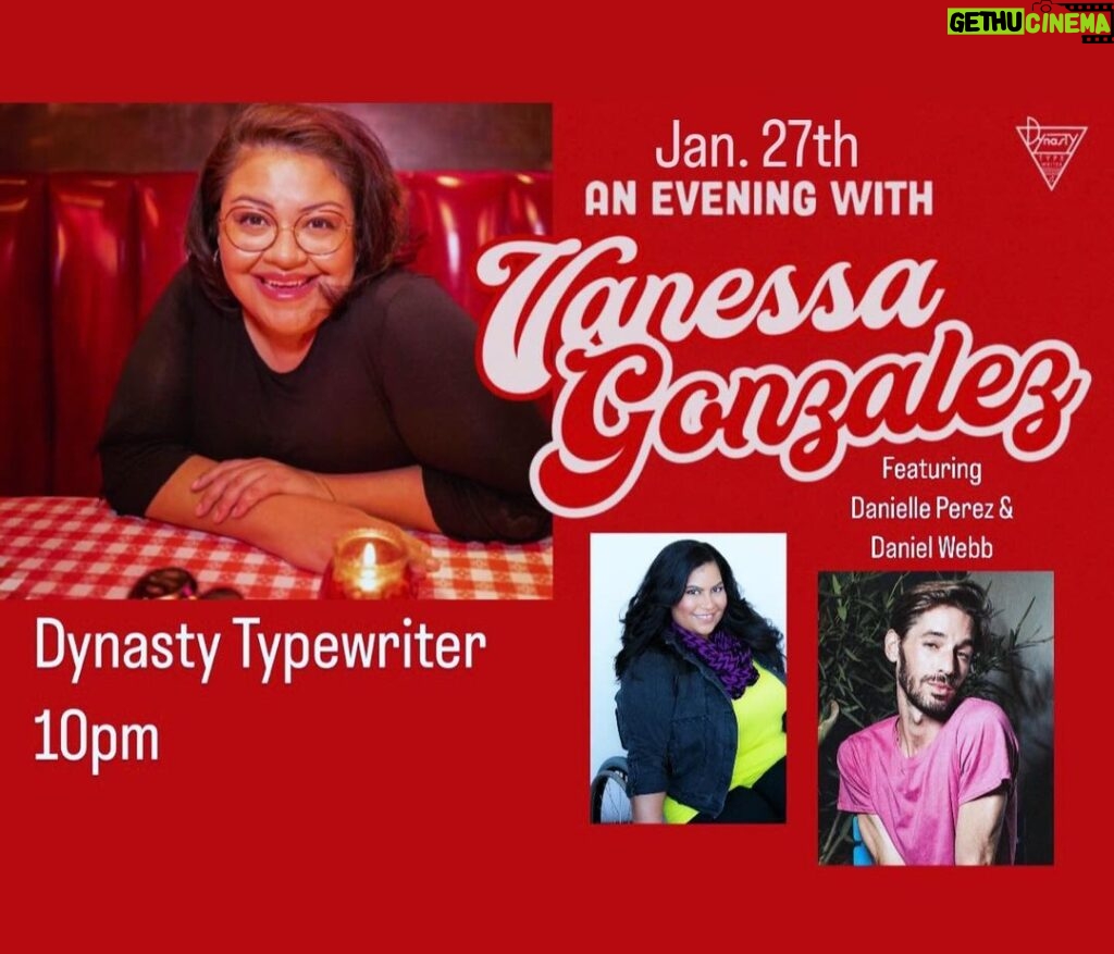 Vanessa Gonzalez Instagram - 🚨LA🚨 2 chances to catch me run my hour!!! 1/24 - The Elysian featuring Carmen Morales & Marcella Arguello ❤️❤️❤️ AND 1/27 - Dynasty Typewriter featuring Danielle Perez & Daniel Webb 🩷🩷🩷 ✨Tickets available at vanessacomedy.com 💋 See y’all soon 😎✌🏽 Los Angeles, California