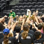 Vanessa Laine Bryant Instagram - 📍Eugene, OR -- Together with @OregonWBB & @OregonMBB, we brought our MMSF Skills Academy basketball camp to the University of Oregon!  The @GoDucks helped us to empower local youth to live an inspired life through Kobe and Gianna’s legacy.  The kids had so much fun with the players, coaches and @TheOregonDuck 🦆 Thank you @oregonwbb and @oregonmbb for making this a fun and enjoyable experience for all the kiddos!  #PlayGigisWay ❤️ #Mamba #Mambacita #MambaForever #GoDucks @mambamambacitasports