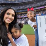 Vanessa Laine Bryant Instagram - LA Love @dodgers / @lakers Thank you for having us and supporting @mambamambacitasports 🖤🤍
