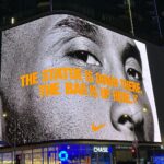 Vanessa Laine Bryant Instagram - THE STATUE IS DOWN THERE, THE BAR IS UP HERE. 🫡👑🐍💜💛 @nikebasketball