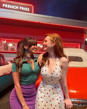 Vanessa Morgan Instagram - Our last milkshake, our last scene at Pops 💔 cried our way through it. We are currently filming our last week of Riverdale. Emotional is an understatement but more grateful to my Riverdale family than ever. Last few days playing these characters- hope you guys love this final season. 🥺Goodbye Pop’s, thanks for the memories. 🍦🍔💕