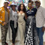 Vanessa Williams Instagram - The EYES have it! @amytheard #THRUMYEYES An unforgettable art experience, an unforgettable ARTIST! Was a pleasure hosting your night of expression! Love you Amy! Thank you @studiooneeightynine for dressing me! Thank you @raeshines for making this divine reconnection! Makeup @kenyascottmua @hairbytanye ❤️#ifeelpretty