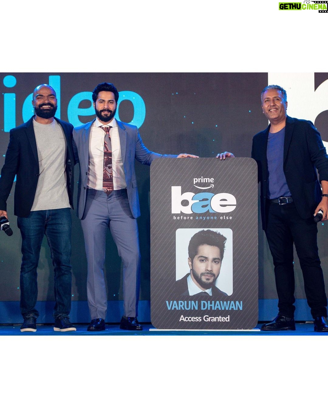 Varun Dhawan Instagram - Thrilled to be announced as the face of #primebae. A lot of spoilers coming your way. Big thank u #GG , Sushant and the entire team at @primevideoin for welcoming me to the family