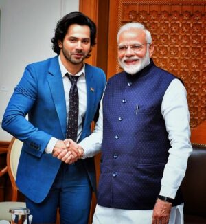 Varun Dhawan Instagram - Dear sir, You have the love and adulation of not just our glorious nation! 
You roar like a lion and the world stands in ovation!
Happy birthday PM Narendra Modiji @narendramodi. Jaihind.