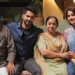 Varun Dhawan Instagram - Ajju bhaiya ne Mahual bana diya 🙏. Thank u for giving bawaal a place In Your heart. I have never received so many calls for any film of mine. The impact this film is having on people is incredible. It’s a conversation starter about the fake image industry and how today we are all in someway slaves to this ideology. Thank u for watching and enjoying Ajju and his family. You are #bawaal Photographer - @ruchitrajguru