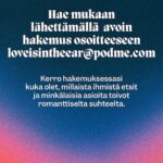 Veronica Verho Instagram - HUOMIO 🔥 Ootko valmis aitoon kohtaamiseen? HYVÄ nimittäin Love is in the ear -podcast is coming! Love is in the ear on vastaisku Tinderille ja haku on nyt auki! Swaippaa oikealle lisätietoja. 🩷 Haluan painottaa, että haku on auki ihan jokaiselle. Laita viestiä tai kerro kaverille! 🩷 @podmefi