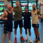 Viacheslav Borshchev Instagram - Look at this nice crew. So blessed to be part of the club. . Александр просто гигант 🙈 приятно было познакомиться @volkov_alex. . #ufc #россия #волков #volkov #borshchev #chiesa #mma #fight #ufcpi UFC Performance Institute