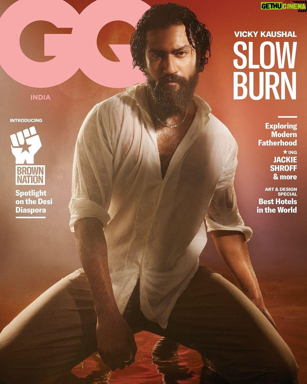 Vicky Kaushal Instagram - With a stream of critical & commercial successes under his belt, #VickyKaushal is buoyant about what lies ahead in terms of work. Yet it is in his personal life that he has experienced the most transformation. Read his exclusive interview with GQ, at the link in bio and at gqindia.com Tap the Link in bio to Subscribe to GQ Head of Editorial Content: Che Kurrien (@chekurrien) Photographs: Nishanth Radhakrishnan (@nishanth.radhakrishnan, @feat.artists) Styling: Selman Fazil (@selman_fazil) Writer: Ankur Pathak (@aktalkies) Hair: Aalim Hakim, Shuaib Salmani (@aalimhakim, @shuaib5860) Makeup: Anil Sable (@an_il584) Art Director: Mihir Shah (@mahamihir) Entertainment Director: Megha Mehta (@magzmehta) Visuals Editor: Shubhra Shukla (@swagkumari) Production: Nafromax Production (@nafromaxproductions) On Vicky: Shirt, Canali (@canali); trousers, Hermes (@hermes); Neck Chain, Men of Platinum (@menofplatinum)