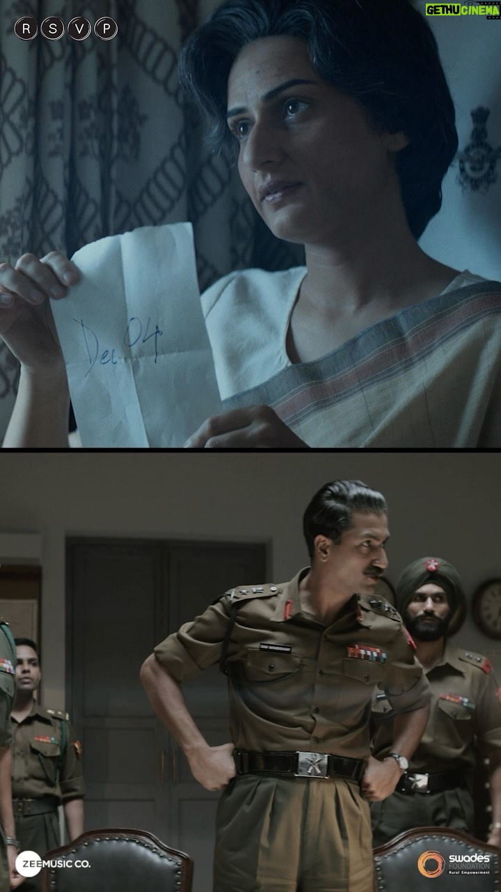 Vicky Kaushal Instagram - This moment truly defines Sam’s strategic brilliance and his exceptional leadership! #Samबहादुर in cinemas now! Book your tickets, link in bio. #SamIsHere #SamBahadur @meghnagulzar @sanyamalhotra_ @fatimasanashaikh @ronnie.screwvala @mohdzeeshanayyub @neerajkabi @realgovindnamdev @aanjjan.srivastav @bhavani.iyer @ishantanus @rsvpmovies @maharrshshah @zeemusiccompany