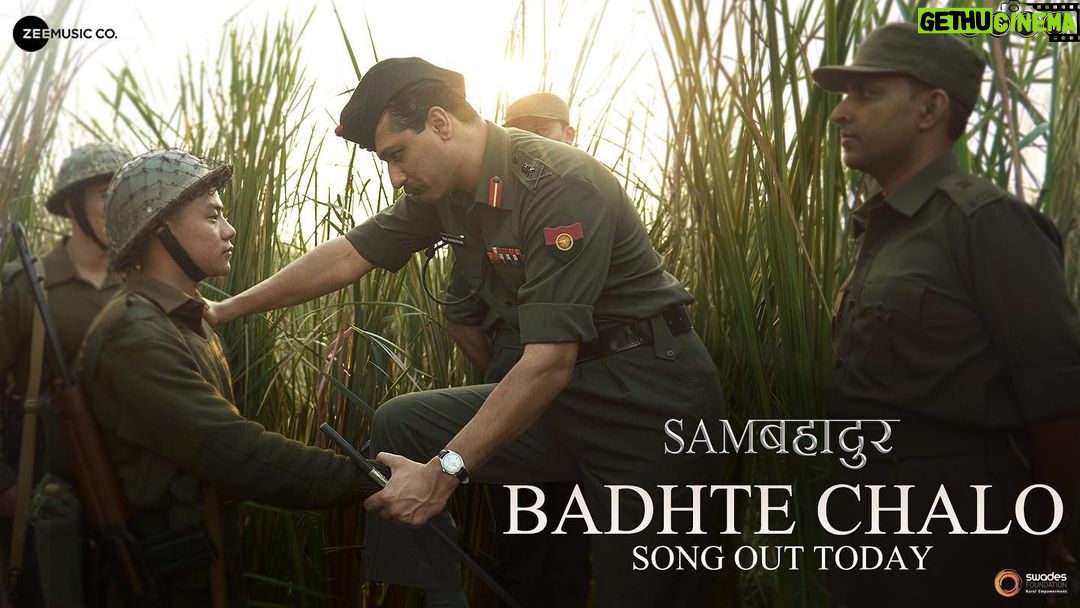 Vicky Kaushal Instagram - Fauladi hain inke इरादे. Hain josh mein सरफ़रोश! #BadhteChalo song out today at 11am! #Samबहादुर in cinemas 1.12.2023 #SamIsHere #SamBahadur @meghnagulzar @sanyamalhotra_ @fatimasanashaikh @ronnie.screwvala #Gulzar @shankarehsaanloy @shankar.mahadevan @vishaldadlani @aslidivyakumar @vijayganguly @bhavani.iyer @ishantanus @rsvpmovies @maharrshshah @zeemusiccompany