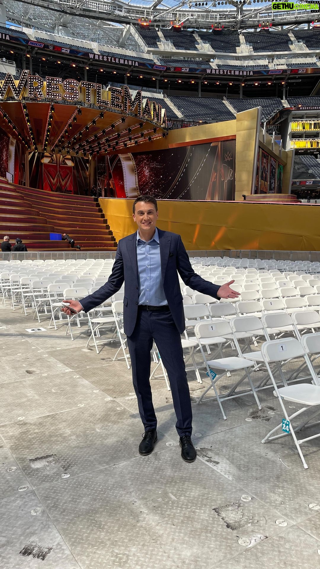 Victor Travagliante Instagram - Another #WrestleMania in the books - saw old friends witnessed new moments made more memories - only thing missing was my wife - countdown is on for Philadelphia!! SoFi Stadium
