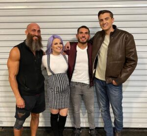 Victor Travagliante Instagram - This “family” pic was taken on @johnnygargano last day nearly 15 months ago - Quill wasn’t even born! Shocked last night but excited to have my friend back! #WWENXT