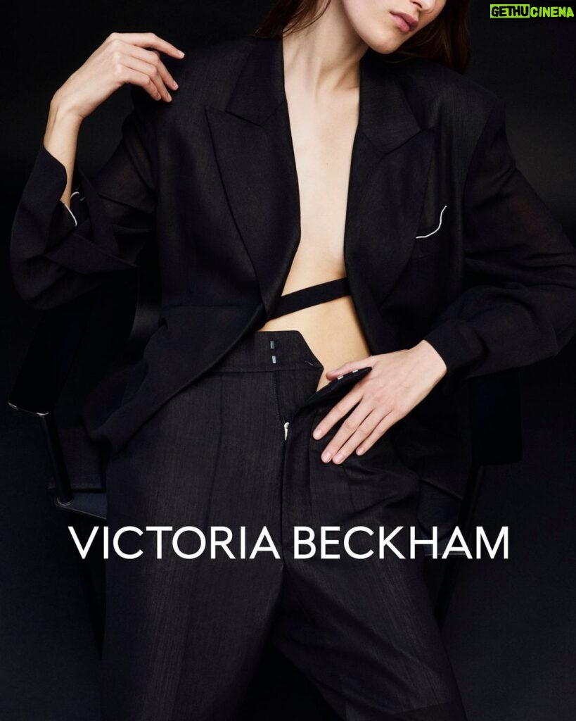 Victoria Beckham Instagram - Masculine tailoring with a sensuous twist. Shop the #VBValentines Day Edit at VictoriaBeckham.com and at 36 Dover Street.
