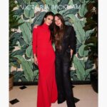 Victoria Beckham Instagram - Such an amazing evening celebrating the new Victoria Beckham x @Breitling collection in NYC!! I’m wearing my signature #VBSS24 tailored suit (coming soon!) and B Frame Belt! Kisses @KatieHolmes @HelenaChristensen @AnnemaryAderibigbe @IsabelaGrutman xx