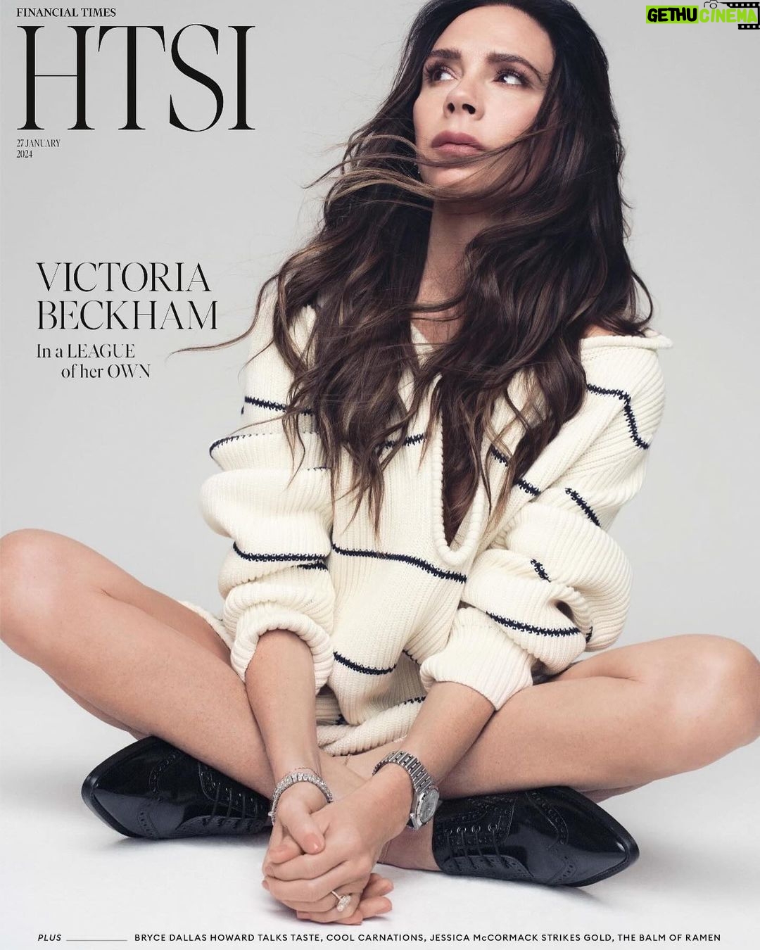 Victoria Beckham Instagram - Kisses @Fthtsi… Out now!! Thank you @JEllison22 @NathanielGoldberg @Isa_Kountoure. I’m wearing my new #VBSS24 precision tailoring, oversized knit jumper and signature black brogues (coming soon!) xx Credits Photography by @NathanielGoldberg at @Blanc.Agency Styling by @Isa_Kountoure Hair @Lukehersheson at @ArtandCommerce Make-up @WendyRowe at @TheWallGroup Set design @ThomasConantDesign Tailor @Sophie_Stonyer at @Karen.Avenell Production @NootvCoates at @TownProd