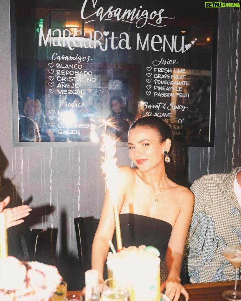 Victoria Justice Instagram - The last of VJ’s b-day 🖤 Thank you @casamigos for throwing the best b day dinner ever. Feeling so grateful for my family, friends & all of you. Sending you all so much love 🫂
