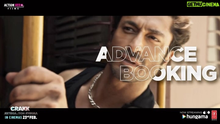 Vidyut Jammwal Instagram - 📣 Attention, Crakks! Advance bookings are now open! 👀 Book your tickets now, link in bio! Watch #CRAKK - Jeetegaa Toh Jiyegaa in theaters, this Friday! @norafatehi @rampal72 @iamamyjackson @aditya_datt @ankittmohan @its_jamielever @bijayanand @rajendra_shisatkar #ShalakasPawar @abbassayyed77 @actionherofilms @Tseries.official #CrakkOn23rdFeb #JeetegaaTohJiyegaa