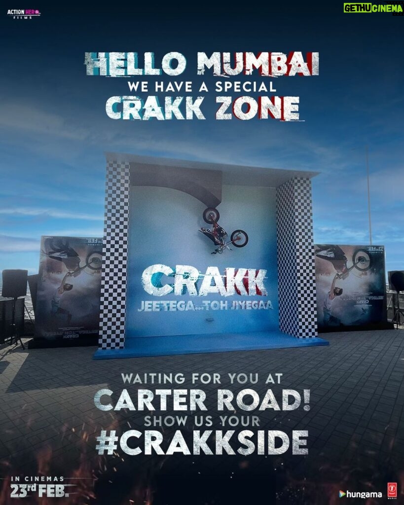 Vidyut Jammwal Instagram - Crakks what are your plans for the day? Meet me today at 6PM on Carter Road, Bandra and show me your Crakk side! 💥👊🏻 Watch #CRAKK - Jeetegaa Toh Jiyegaa in theaters on 23rd February! @actionherofilms #CrakkOn23rdFeb #JeetegaaTohJiyegaa