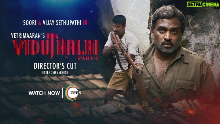 Vijay Sethupathi Instagram - இயக்குனர் வெற்றி மாறனின் இயக்கத்தில் உருவான விடுதலை பாகம் -1 திரைப்படத்தின் Director’s cut trailer is now on ZEE5 #VetriMaaran @actorvijaysethupathi @soorimuthuchamy @rsinfotainment @bhavanisre @chetan_k_a @r.velraj.isc @dirrajivmenon @gauthamvasudevmenon #GrassRootFilmCompany @sonymusic_south #Viduthalai #ViduthalaiOnZEE5 #VetriMaaransCutOfViduthalai #ExtendedVersionOfViduthalai #ZEE5Tamil