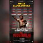 Vijay Sethupathi Instagram – Director #VetriMaaran ‘s #ViduthalaiPart1 now in theatres near you.

#ViduthalaiPart1SuperHit