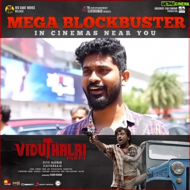 Vijay Sethupathi Instagram - Director #VetriMaaran ‘s #ViduthalaiPart1 now in theatres near you. #ViduthalaiPart1SuperHit